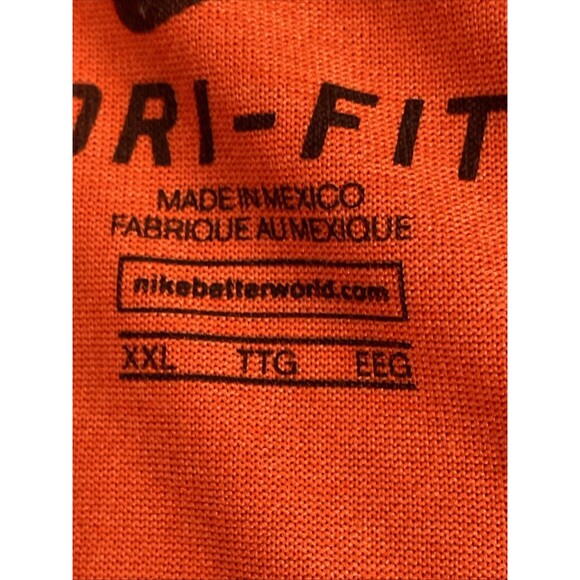 Nike Shirt Men's 2XL Orange Swoosh Dri-Fit Lightweight Athletic Active Gym XXL - Picture 3 of 16